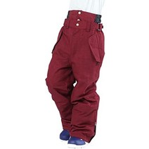 pontapes (폰타페스) 스노우 보드 웨어 키즈 팬츠 단품 6 사이즈 100-150 내수압 15000 mm 사이즈 조절 가능 pjp-130, 레드, 110