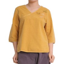 만덕몰 여름용 여성 30수 오얏꽃자수 7부 티(단일상품) 개량 생활한복 절복 법복 단체복