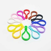 플라스틱 컬러 가방 고리 악세사리 안전고리 부자재 12컬러, 연노랑