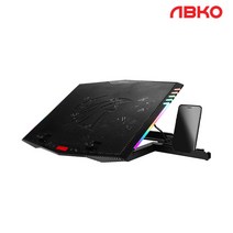 ABKO NC500 노트북 쿨링 패드 노트북받침대, 블랙