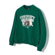 GROOVE RHYME NAUGHTY INVADER SWEATSHIRT GREEN LRRSCTM118M