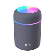 자동차 공기 청정기 LED 가습기 디퓨저 조명 포함 자동 인테리어 향수 액세서리, [01] GRAY