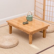 접이식 집들이상 손님상 손님초대상 잔치상 대나무 원목 밥상 차상 다과상 좌식 책상, 접이식테이블 길이 70x폭 70x높이 32