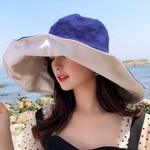 BUyuS차단 모자 패션 여름 벙거지 해변 왕챙 와이어 자외선 버킷햇 썬캡 리버서블 피크닉 등산 양면굿딜 브이숍