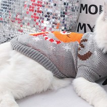 포근한 애견 목폴라 니트 스웨터 고양이 강아지 WI055DG, 회색 사슴
