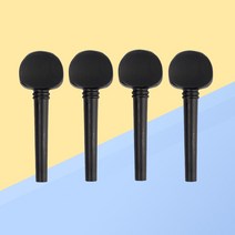 나무 흑단 첼로 페그 첼로 샤프트 핸들 악기 나무 첼로 액세서리 부품 천공되지 않음, [1] Black