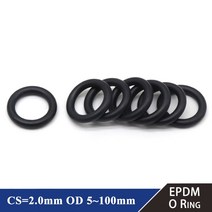 고무 실리콘 오링 O 링 패킹 바킹 개스킷 가스켓 10/50 개 EPDM o CS 2mm OD 5 100mm 산 및 알칼리 저항 방수 마찰 o-링 블랙, [63] OD 100mm ID 96mm, [02] 50Pcs, [01] CS 2.0mm