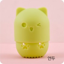 인터램 휴대용 쿠션 퍼프 케이스 보관함, 1개, 01 퍼프보관함_연두(그린)
