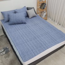 스트링 마이크로 전기장판 온수 온열 매트 커버 SS Q, 블루