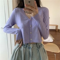 브이넥니트가디건 2022 년 여름 레쉬셔츠 롱슬리브티 여성 트렌드 디자인감각 보이핏 볼륨 상의 4039465465
