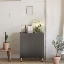 [아이엔지홈] 킨포크 미니멀 거실장, 킨포크 미니멀 거실장 600 다크그레이-다리형