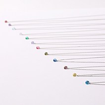 디스톤 925실버 탄생석목걸이 No.001