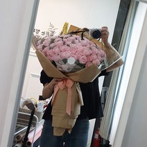 대형다발 백송이핑크장미 꽃다발