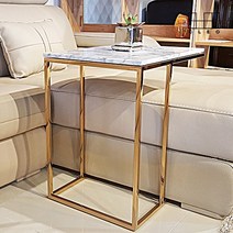 끌레오 이태리 천연 대리석 골드 간이 보조 틈새 침대 소파 사이드 테이블 KF05 CL022, 02_스타투아리오