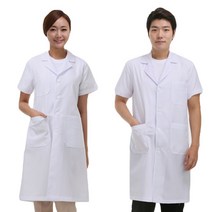 요들/시험용 반팔 의사가운/약사/미용/EX811/남/여/폴리에스테르 100%, EX811 (남) 105