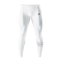 FILTERED 스키니 세트 스포츠 속건복 긴팔 베이스 헬스 달리기 압축바지 유술 방마복, 흰색 긴 바지, M