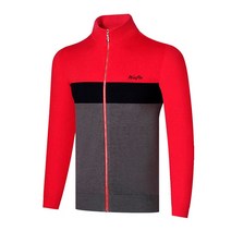 골프방풍니트 골프남성의류 골프옷 골프복 겨울 동계 남성용 라운드 넥 니트 골프 의류 따뜻하고 편안한 하이 스트레치 스웨터 내마모성 재킷 가을