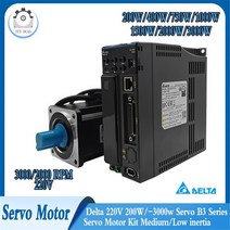 델타 AC 서보 키트 220V 750W/1KW/1.5KW B3 시리즈 모터 60/80/130mm 플랜지 24bit B2Series CANopen RS-48, 02 200W Kit-M(Driver)