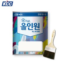 KCC 올인원 수성 다용도 친환경페인트 철재 목재 벽지 반광 3.78L, 백색, 4000ml, 1개
