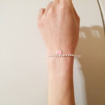 여성실버팔찌 큐티하트 925실버팔찌 실버볼팔찌 순은 925 silver