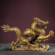 청룡 드래곤 길조 구리 장식 공예, 3.사이즈_50x14x31cm 6.35kg