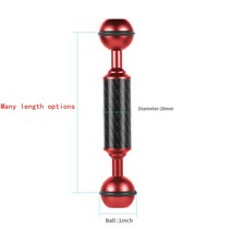 카메라 플로팅 암 다이빙 트레이 부력 수생 익스텐션 듀얼 볼 수중 Nikon SLR 용 OSMO 액션 촬영, D20mm Red Upgrade_CHINA | 12in