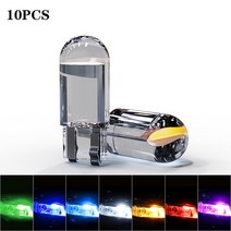 10X 최신 T10 COB W5W Led 전구 자동차 조명 6000K 유리 화이트 자동차 자동차 번호판 램프 돔 읽기 트렁크 DRL 전구 스타일, [07] Pink, [02] 24V