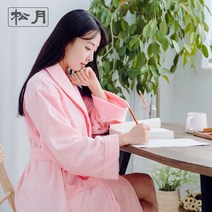 +[BOKS]+송월타월가운 고급 호텔 샤워 남자목욕 컬러 호텔용 순면 여자+[MARKET]+, 핑크S