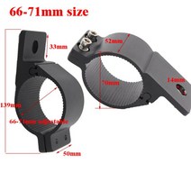 2X 황소 막대 롤 케이지 마운트 브래킷 클램프 지붕 LED 라이트 바 홀더 49-54mm 66mm-71mm Offroad 작업, 66-71mm