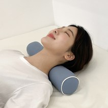 집콕 경추베개 거북목 일자목 목디스크 수건 경추목베개, 네이비, 1개