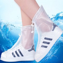 신발비닐커버 레인부츠 여행용장화 신발방수커버 지퍼, 신발 비닐커버 M