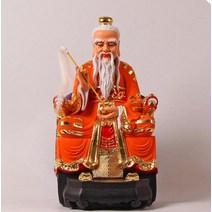 빈티지 소품 촬영 구리 동상 산청 도교 인치 패키지 포스트 수지 유리 섬유 강화 플라스틱 가족 창립자 데코, (선택)16inch (품번 107502)