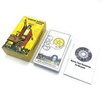 입문자용 타로카드12x7cm 전체 영어 보더리스 에디션 스미스 웨이트 타로 카드 게임 소책자 설명 라이더, 13 Classic Design Tarot