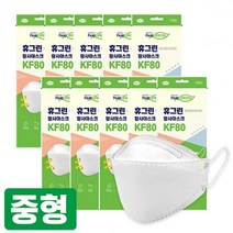판촉물/1000개/휴그린 미세먼지 황사마스크 KF80중형마스크황사/방역마스크/홍보행사용품 대량구매 단체선, 기본1000개구매시, 인쇄신청