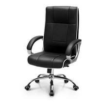 로고스토리 NT30 학생사무 가죽 컴퓨터의자, 블랙