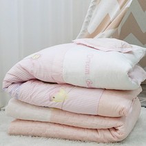 이지앤 오가닉 목화솜 신생아 아기이불세트, 보르노핑크(자가드)