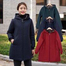 엄마옷 모슬린 3온스 체크배색후드 패딩점퍼 JP111038마담 미시옷 50대 중년여성의류 60대 엄마옷 빅사이즈 할머니옷 여성옷
