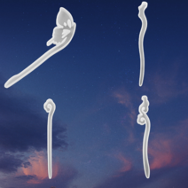 4종 비녀 레진 실리콘 몰드 아트 공예 재료, 1번 나비