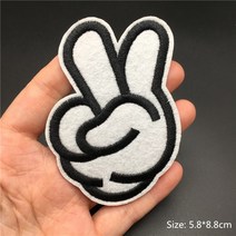 와펜 패치 자수 열접착 흑백 자수 패치 줄무늬 의류 아플리케 철 스티커 바느질 Diy 장식 배지 태극기 리폼 캐릭터 밀리터리 알파벳, 28 CT-0206