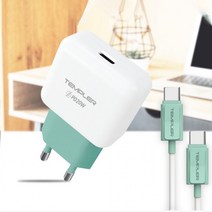 가정용 PD 20W 1포트 고속충전기 CtoC 케이블포함 c타입 판촉물 Z플립4 Z폴드4, 템플러PD20WCTOC