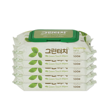 그린터치 물티슈 100매 5개 유아물티슈