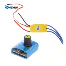 ESC 30A 브러시리스 모터 속도 컨트롤러 레귤레이터 PWM 12V 서보 테스터 RC 비행기 자동차 보트용 서버, 한개옵션0