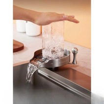 전동 컵 텀블러 세척기 고압세척기 컵워셔 컵세척, 브러시드 실버 - 자동회전