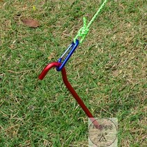 단조팩 세트(레드) 텐트고정 캠핑 땅콩스토퍼 로프 AD06