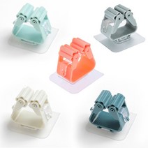 다용도 봉걸이 청소도구 대걸레 밀대 막대걸레 훅 거치대 부착식 봉정리, 화이트