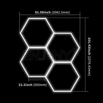 판넬외장재 써모 썸모 사이딩 패널 사용자 정의 벌집 벽 밤 빛 천장 조명 라이트 튜브 세차 워크샵 쇼 룸 홈 인테리어에 대 한라이트 바수월한 작업, 2.08Mx2.57M