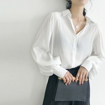 여성 블라우스 셔츠 루즈 퍼프 소매 이일화 여자 남방 면 수애 린넨 한소희 긴팔 흰 펀칭 목프릴 구름 반팔 고방 손예진