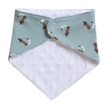 베베샤 유아 양면 극세사 이중거즈 스카프빕