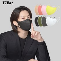 이비에 8컬러 KF94 마스크 10매 김희철 귀편한 새부리형 대형 중형 소형 초소형 세부리형, 연핑크(공산품마스크)