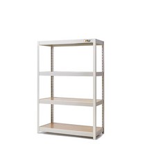 몬스터랙플러스 800x400x1500 4단 철제선반 앵글선반 다용도 수납선반 시스템선반 스탠드선반, 아이보리(FD)